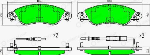 AutomotiveAdriado GLBP0384 - Brake Pad Set, disc brake autospares.lv