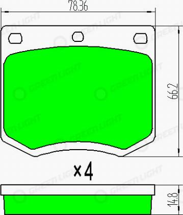 AutomotiveAdriado GLBP0380 - Brake Pad Set, disc brake autospares.lv