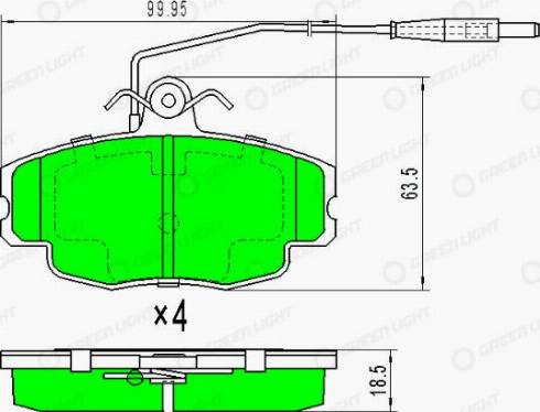 AutomotiveAdriado GLBP0383 - Brake Pad Set, disc brake autospares.lv