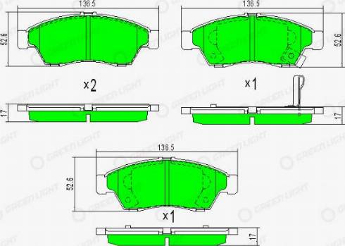 AutomotiveAdriado GLBP0382 - Brake Pad Set, disc brake autospares.lv