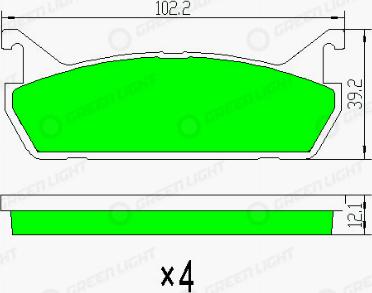 AutomotiveAdriado GLBP0387 - Brake Pad Set, disc brake autospares.lv