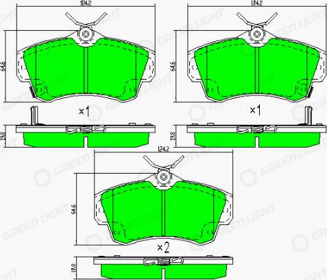 AutomotiveAdriado GLBP0320 - Brake Pad Set, disc brake autospares.lv