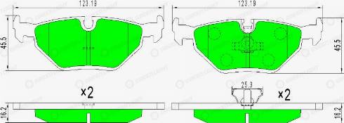 AutomotiveAdriado GLBP0379 - Brake Pad Set, disc brake autospares.lv