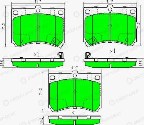 AutomotiveAdriado GLBP0376 - Brake Pad Set, disc brake autospares.lv