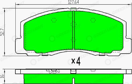 AutomotiveAdriado GLBP0373 - Brake Pad Set, disc brake autospares.lv