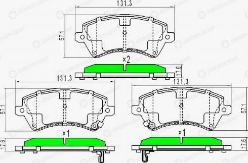 AutomotiveAdriado GLBP0290 - Brake Pad Set, disc brake autospares.lv