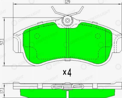 AutomotiveAdriado GLBP0291 - Brake Pad Set, disc brake autospares.lv