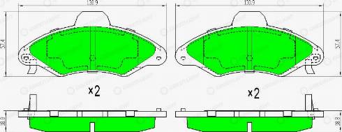 AutomotiveAdriado GLBP0298 - Brake Pad Set, disc brake autospares.lv