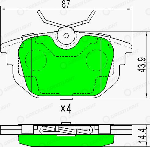 AutomotiveAdriado GLBP0293 - Brake Pad Set, disc brake autospares.lv