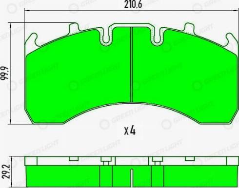 AutomotiveAdriado GLBP029HD - Brake Pad Set, disc brake autospares.lv