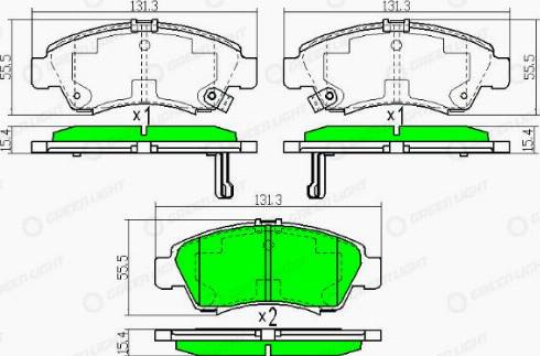 AutomotiveAdriado GLBP0249 - Brake Pad Set, disc brake autospares.lv