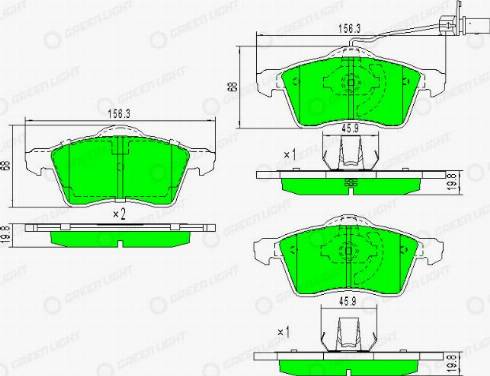 AutomotiveAdriado GLBP0241 - Brake Pad Set, disc brake autospares.lv