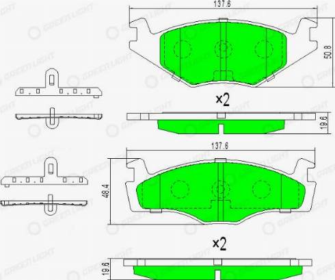 AutomotiveAdriado GLBP0243 - Brake Pad Set, disc brake autospares.lv