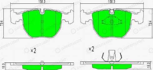 AutomotiveAdriado GLBP0242 - Brake Pad Set, disc brake autospares.lv