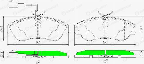 AutomotiveAdriado GLBP0259 - Brake Pad Set, disc brake autospares.lv