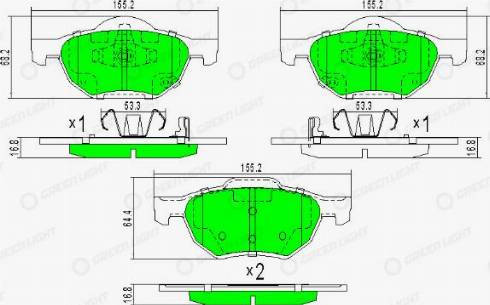 AutomotiveAdriado GLBP0251 - Brake Pad Set, disc brake autospares.lv