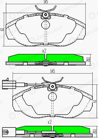 AutomotiveAdriado GLBP0269 - Brake Pad Set, disc brake autospares.lv