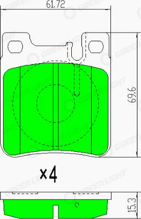 AutomotiveAdriado GLBP0264 - Brake Pad Set, disc brake autospares.lv