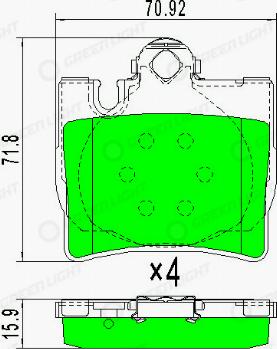 AutomotiveAdriado GLBP0265 - Brake Pad Set, disc brake autospares.lv