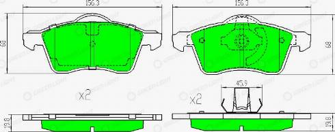 AutomotiveAdriado GLBP0266 - Brake Pad Set, disc brake autospares.lv