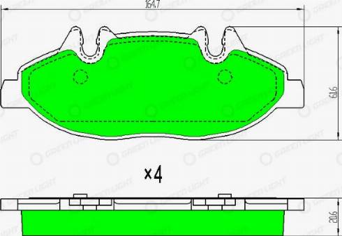 AutomotiveAdriado GLBP0262 - Brake Pad Set, disc brake autospares.lv