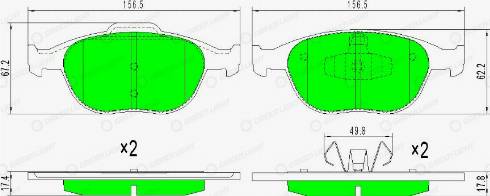 AutomotiveAdriado GLBP0209 - Brake Pad Set, disc brake autospares.lv