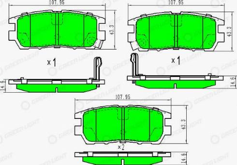 AutomotiveAdriado GLBP0204 - Brake Pad Set, disc brake autospares.lv