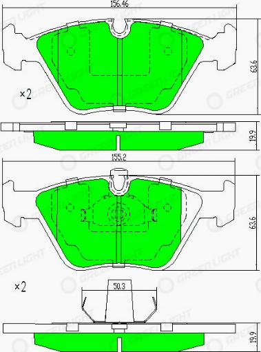 AutomotiveAdriado GLBP0215 - Brake Pad Set, disc brake autospares.lv