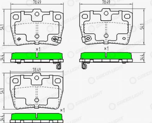 AutomotiveAdriado GLBP0234 - Brake Pad Set, disc brake autospares.lv