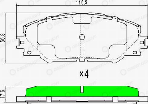 AutomotiveAdriado GLBP0230 - Brake Pad Set, disc brake autospares.lv