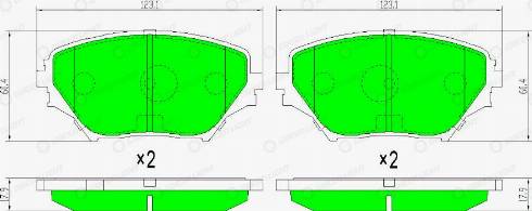 AutomotiveAdriado GLBP0231 - Brake Pad Set, disc brake autospares.lv