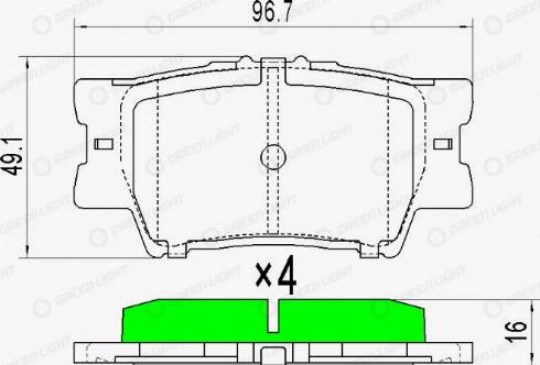 AutomotiveAdriado GLBP0233 - Brake Pad Set, disc brake autospares.lv