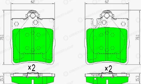 AutomotiveAdriado GLBP0232 - Brake Pad Set, disc brake autospares.lv