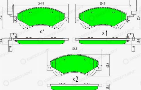 AutomotiveAdriado GLBP0224 - Brake Pad Set, disc brake autospares.lv