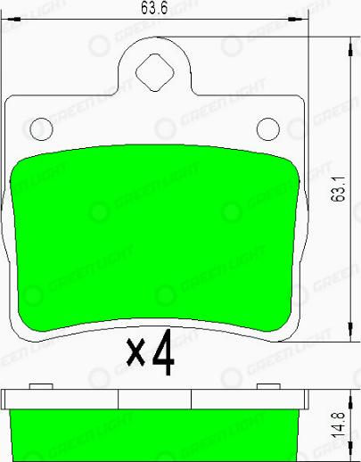 AutomotiveAdriado GLBP0227 - Brake Pad Set, disc brake autospares.lv