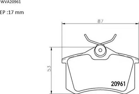 Automotor France ABP9615 - Brake Pad Set, disc brake autospares.lv