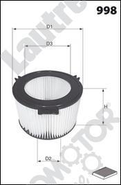 Automotor France LATR49 - Filter, interior air autospares.lv