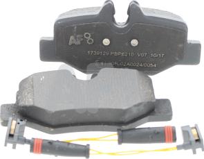 Automotor France PBP6210 - Brake Pad Set, disc brake autospares.lv