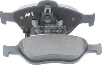 Automotor France PBP0043 - Brake Pad Set, disc brake autospares.lv