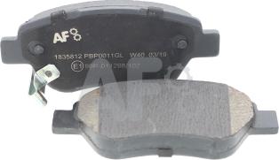 Automotor France PBP0011 - Brake Pad Set, disc brake autospares.lv