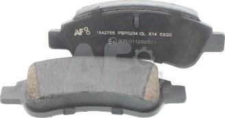 Automotor France PBP0204 - Brake Pad Set, disc brake autospares.lv