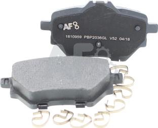 Automotor France PBP2036 - Brake Pad Set, disc brake autospares.lv