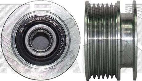 Autoteam A08728 - Pulley, alternator, freewheel clutch autospares.lv