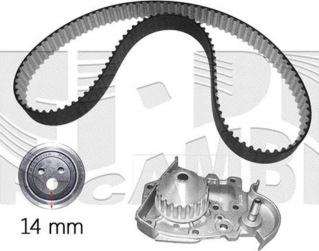 Autoteam KATW1663B - Water Pump & Timing Belt Set autospares.lv