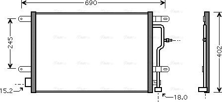 Ava Quality Cooling AI 5199 - Condenser, air conditioning autospares.lv