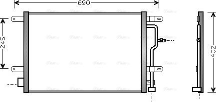 Ava Quality Cooling AI 5194 - Condenser, air conditioning autospares.lv