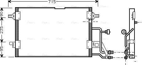 Ava Quality Cooling AI 5116 - Condenser, air conditioning autospares.lv