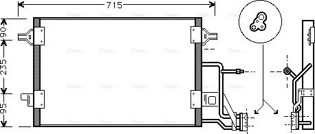 Ava Quality Cooling AI 5173 - Condenser, air conditioning autospares.lv