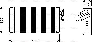 Ava Quality Cooling AI 6052 - Heat Exchanger, interior heating autospares.lv