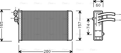 Ava Quality Cooling AI 6141 - Heat Exchanger, interior heating autospares.lv